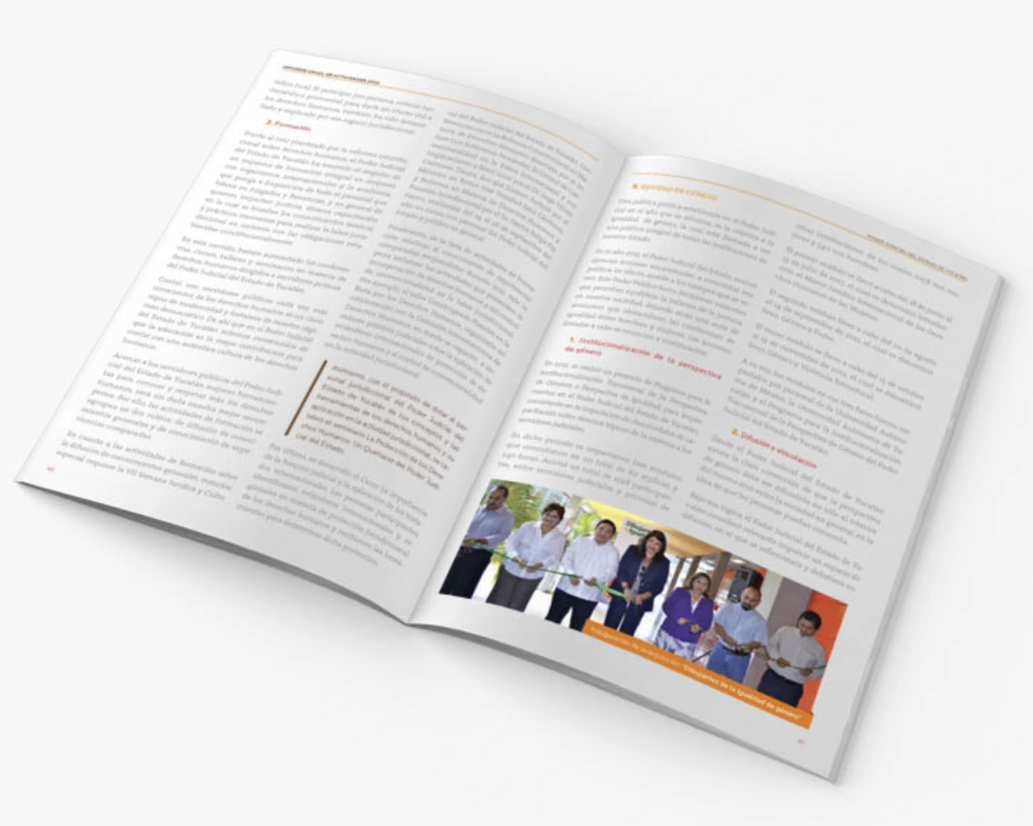 Opening pages of the 2012 Poder Judicial Yucatán annual report